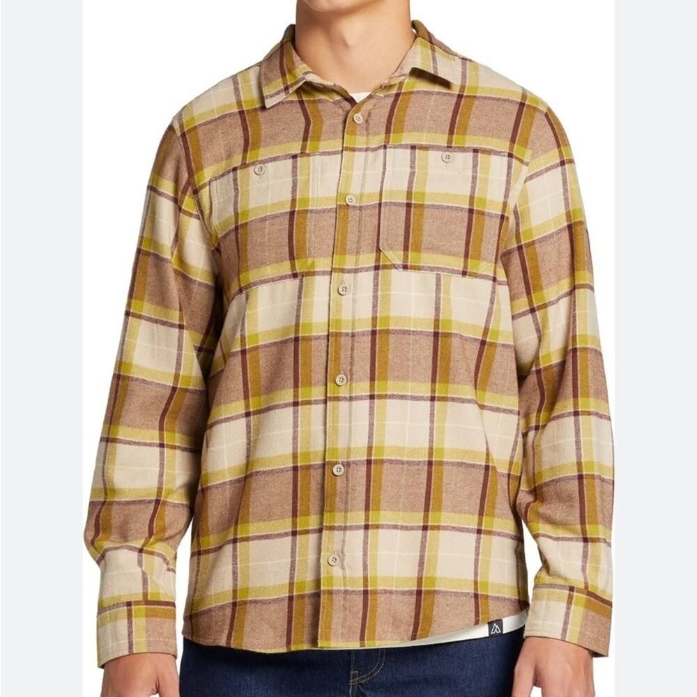 Alpine Design Men's Brushed Flannel Long‎ Sleeve Shirt Large NEW